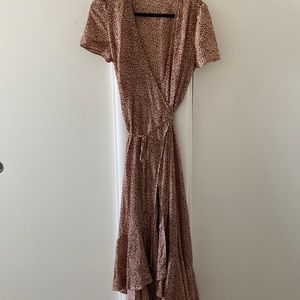 Leopard print wrap dress